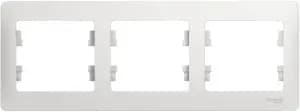 Рамка Systeme Glossa, 3 поста, горизонтальная, белая