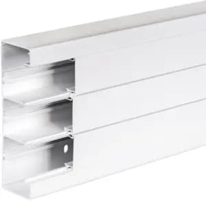 КОРОБ 2Х СЕКЦ.185Х55 L=3M ПВХ RAL9003