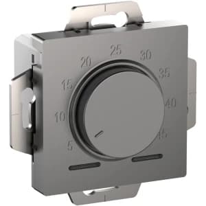 Терморегулятор/термостат Schneider AtlasDesign электронный для теплого пола, с датчиком пола (Сталь) 10 A