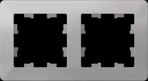 Рамка Systeme AtlasDesign AIR, 2 поста (алюминий)