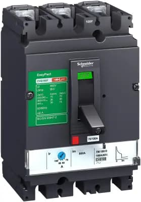 Автоматический выключатель CVS 100F 50kA 3P MA6,3