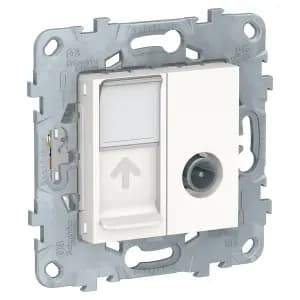 Розетка TV одиночкая + комп.RJ45 кат.6 Unica New (белый)