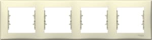 Рамка Schneider Sedna, 4 поста, горизонтальная, Бежевая