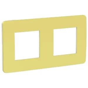 Рамка Schneider Studio Color, 2 поста (зеленое яблоко/белый)