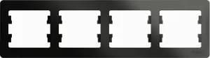 Рамка Systeme Glossa, 4 поста, горизонтальная (антрацит)