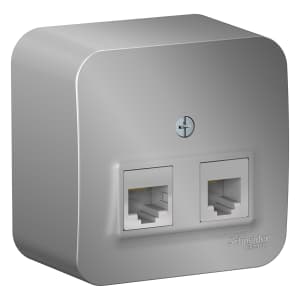 Розетка информационная Schneider Blanca (алюминий)