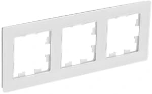 Рамка Systeme AtlasDesign Nature, 3 поста (Натуральное стекло, белый)