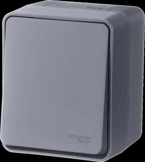 Влагозащищенный одноклавишный выключатель IP54 (Антрацит)