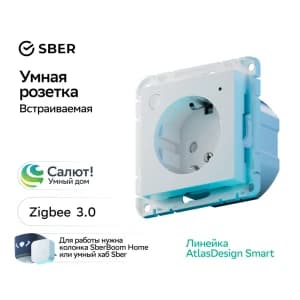 Розетка электрическая Schneider со шторками (Белый)