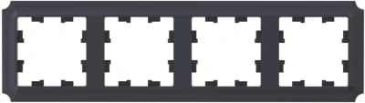 Рамка Systeme AtlasDesign Antique, 4 поста (карбон)