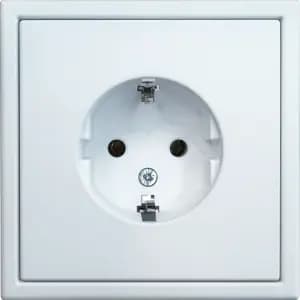 Розетка электрическая Schneider на винтовых зажимах с рамкой (Лотос)