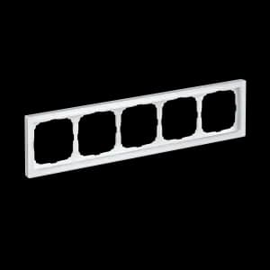 Рамка Schneider Systeme ArtGallery Pure, 5 постов (Белое стекло)