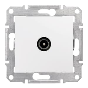 Розетка телевизионная Sedna проходная, 8 dB (белый)