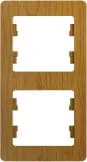 Рамка Systeme Glossa, 2 поста, вертикальная (дерево дуб)