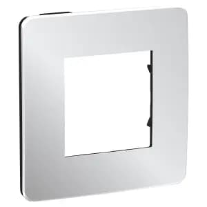 Рамка Schneider Studio Metal, 1 пост (хром/антрацит)