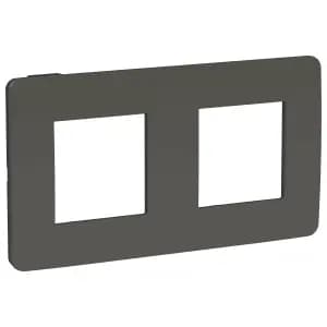 Рамка Schneider Studio Color, 2 поста (дымчато-серый/антрацит)