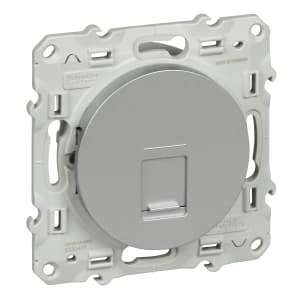Розетка информационная Schneider Odace (алюминий)