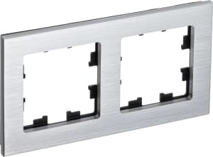 Рамка Systeme AtlasDesign Nature, 2 поста (Серебро (металл))