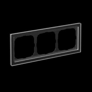 Рамка Schneider Systeme ArtGallery Pure, 3 поста (Чёрное стекло)