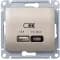 Зарядное устройство USB Schneider, USB-A + USB-C, 45Вт (Титан)