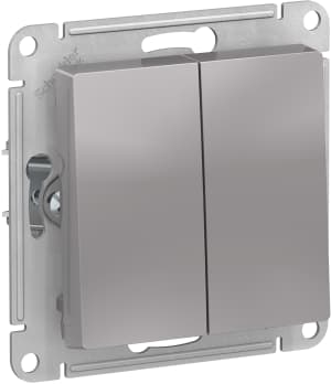 Двухклавишный выключатель (Алюминий)