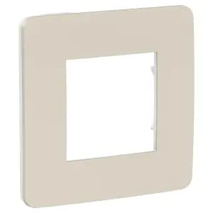 Рамка Schneider Studio Color, 1 пост (шампань/белый)