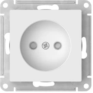 Розетка электрическая Schneider со шторками на автозажимах без заземления (Белый)