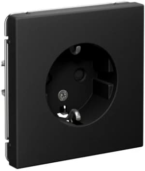 Розетка электрическая Schneider со шторками (Карбон)