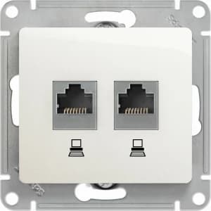 Розетка информационная Schneider Glossa (перламутр)