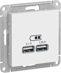 Зарядное устройство USB Schneider, USB-A x 2, 2.1A, 2.1A (белый)