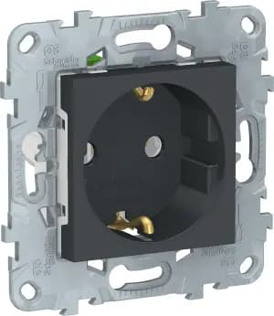 Розетка электрическая Schneider (Антрацит)