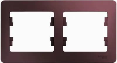 Рамка Systeme Glossa, 2 поста, горизонтальная (баклажановый)
