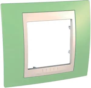 Рамки Unica Хамелеон, 1 пост - зеленое яблоко с бежевой вставкой
