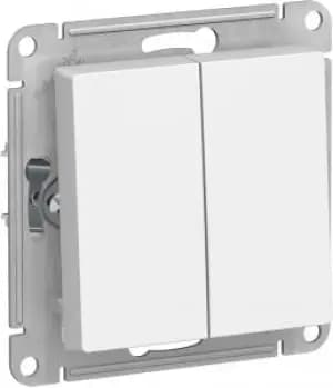 Влагозащищенный двухклавишный выключатель IP44 (Белый)