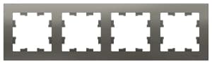 Рамка Systeme AtlasDesign, 4 поста (Сталь)
