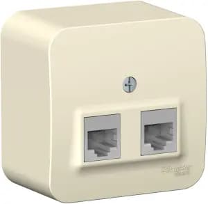 Розетка информационная Schneider Blanca (молочный)