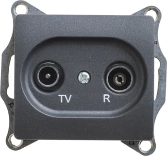 Розетка TV-R Glossa оконечная 1DB (антрацит)
