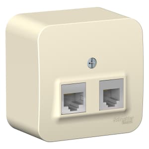 Розетка информационная Schneider Blanca (молочный)