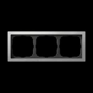 Рамка Schneider Systeme ArtGallery Pure, 3 поста (Металл / Алюминий)