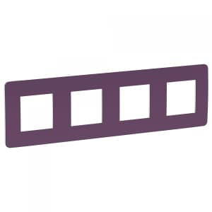Рамка Schneider Studio Color, 4 поста (лиловый/белый)