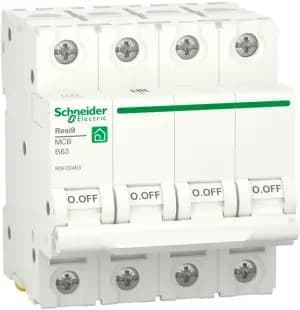 Автоматический выключатель Schneider Resi9 - 4P - 63A - B - 6kA - 4M - 400В