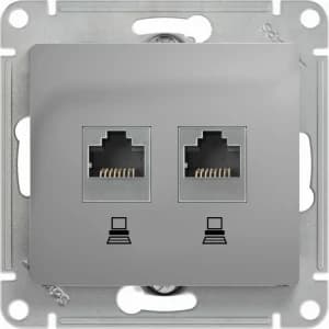 Розетка информационная Schneider Glossa (алюминий)