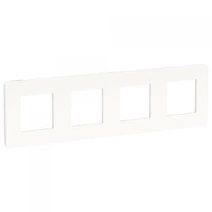 Рамка Schneider Studio Color, 4 поста (белый/белый)