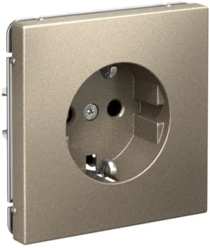 Розетка электрическая Schneider на автозажимах (Шампань)