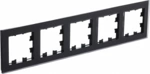 Рамка Systeme AtlasDesign Nature, 5 постов (Матовое чёрное стекло)