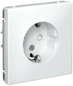 Розетка электрическая Schneider со шторками (Белый)