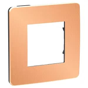 Рамка Schneider Studio Metal, 1 пост (медь/антрацит)