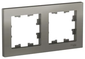 Рамка Systeme AtlasDesign, 2 поста (Сталь)