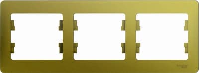 Рамка Systeme Glossa, 3 поста, горизонтальная, Фисташковая