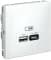 GAL000129 Зарядное устройство USB Systeme ArtGallery, USB-A (1.5A) + USB-C (3A, 45Вт) (Белый)